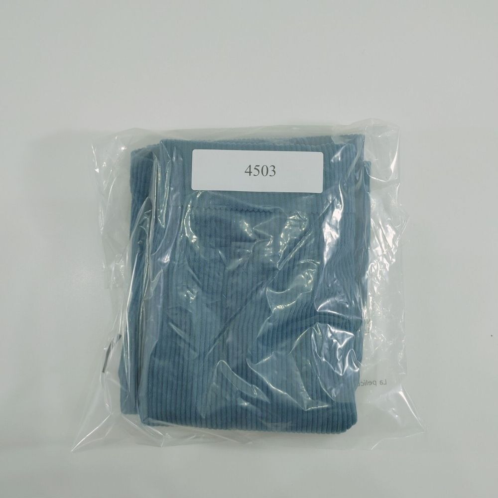 Sincerely Jules Teal Blue Ribbed Mini Skirt Elastic Waistband Size M - Picture 7 of 7